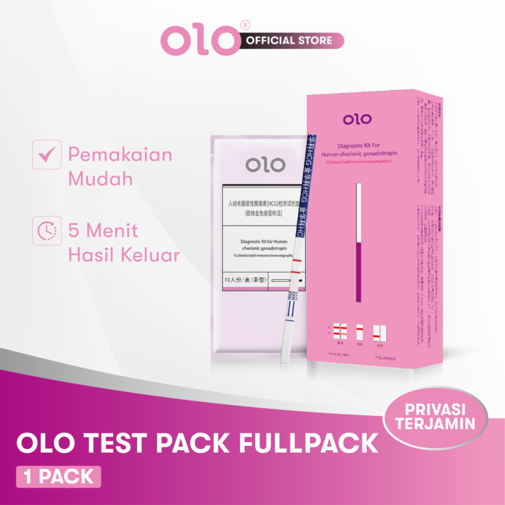 Test Pack OLO Isi 10 Pcs + 10 Cup OneLove Test Pack Kehamilan & Kesuburan Wanita Pregnency Midstream