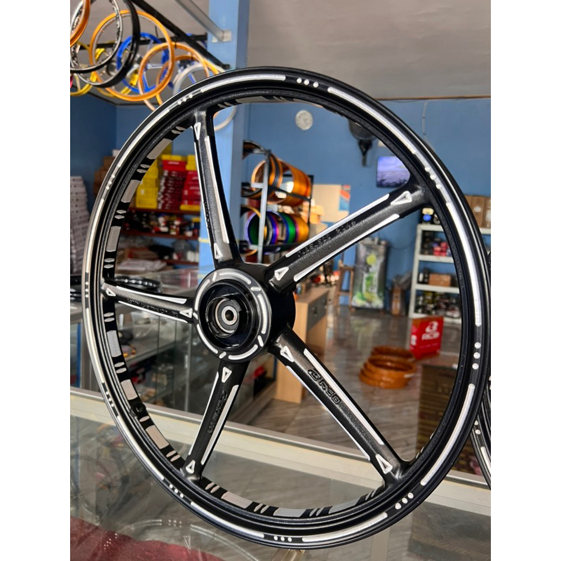 velg rcb depan hitam custum slod ukuran 120 ring 17