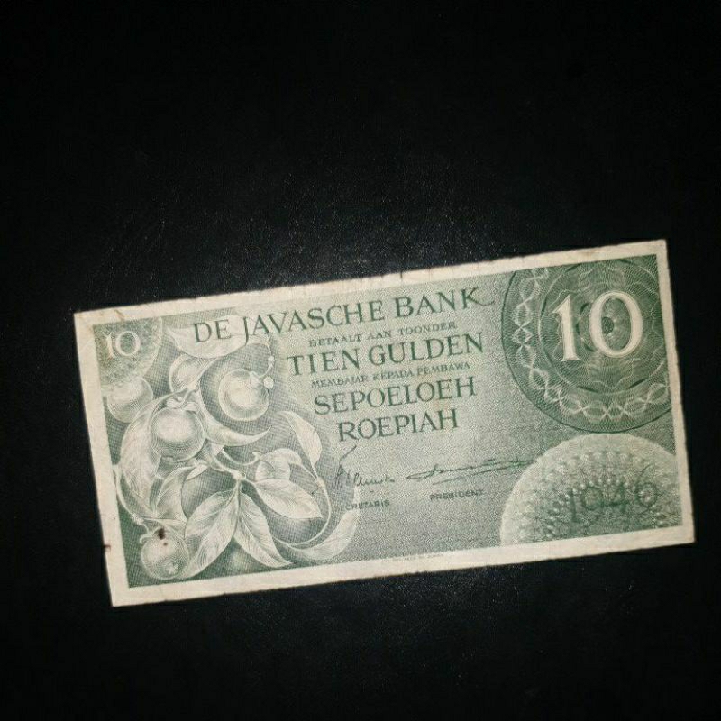 Uang Kuno Seri Federal I 10 Gulden Varian Hijau