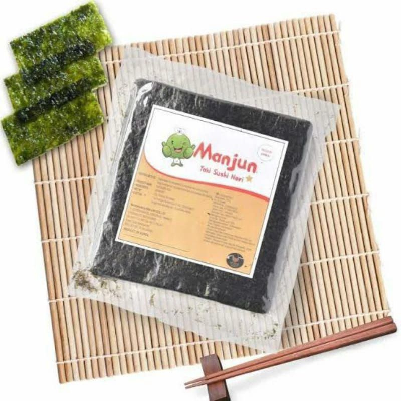

MANJUN NORI HALAL SEAWEEF RUMPUT LAUT UNTUK SUSHI MAKANAN KOREA
