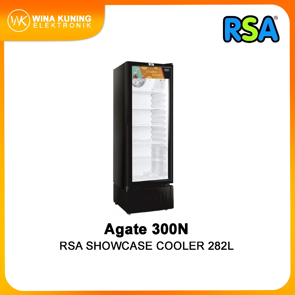 SHOWCASE RSA AGATE 300 5 RAK DISPLAY COOLER KULKAS LOW WATT