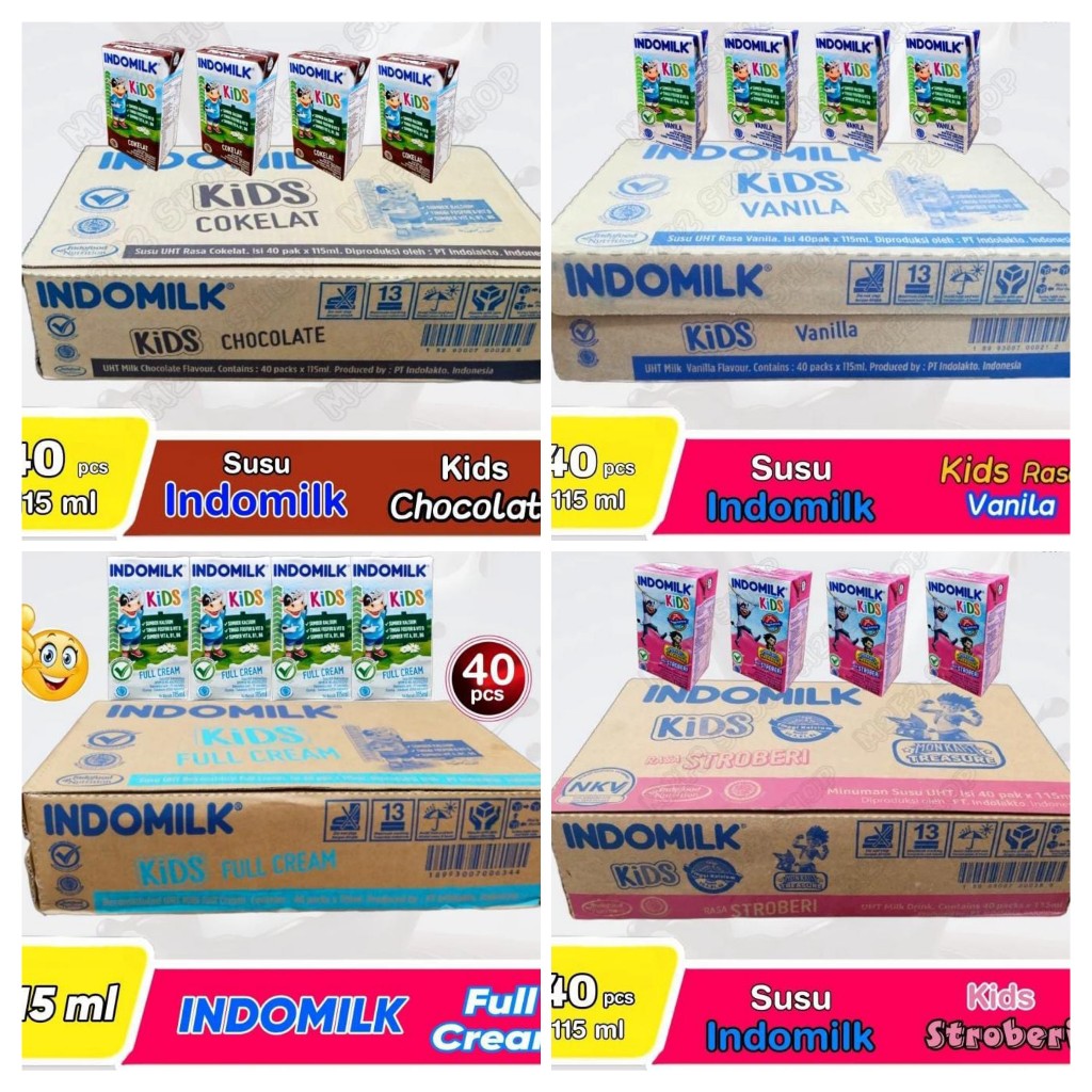 

[1 Karton] Susu Indomilk Kids 115ml Isi 40 pcs