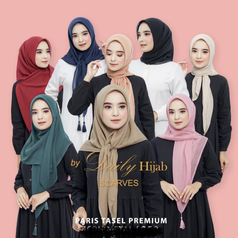 HIJAB SEGI EMPAT PARIS TASEL