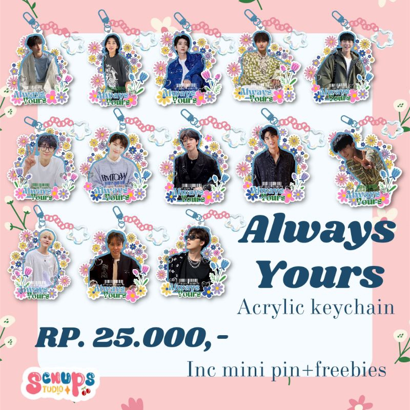 READY STOCK HOSHI & JUN SEVENTEEN AKRILIK KEYCHAIN DOUBLE SIDE "ALWAYS YOURS"