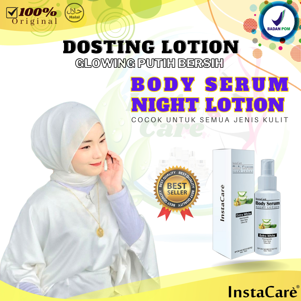 Skincare Night LOTION malam paket Pemutih perawatan kecantikan penghalus pencerah badan tubuh - DOST