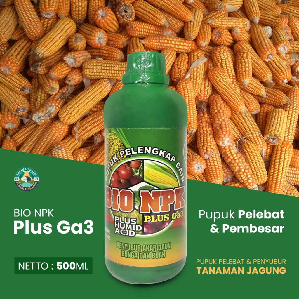 pupuk jagung berbuah lebat BIO NPK GAZA Plus Ga3, vitamin buah jagung, pupuk jagung terbagus, pupuk 