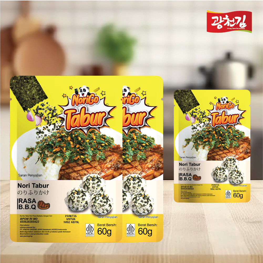 

(PROMO BUNDLING 2 GRATIS 1) Nori Tabur Rumput Laut Panggang - Rasa BBQ 60g