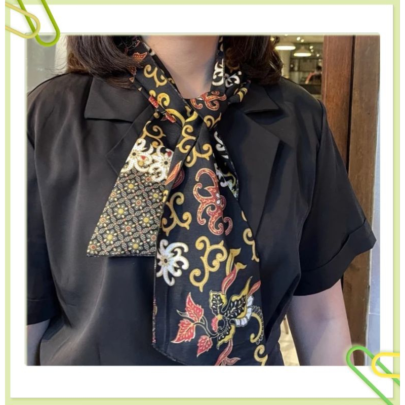 Syal Batik / Syal Gold Merah / Scarf