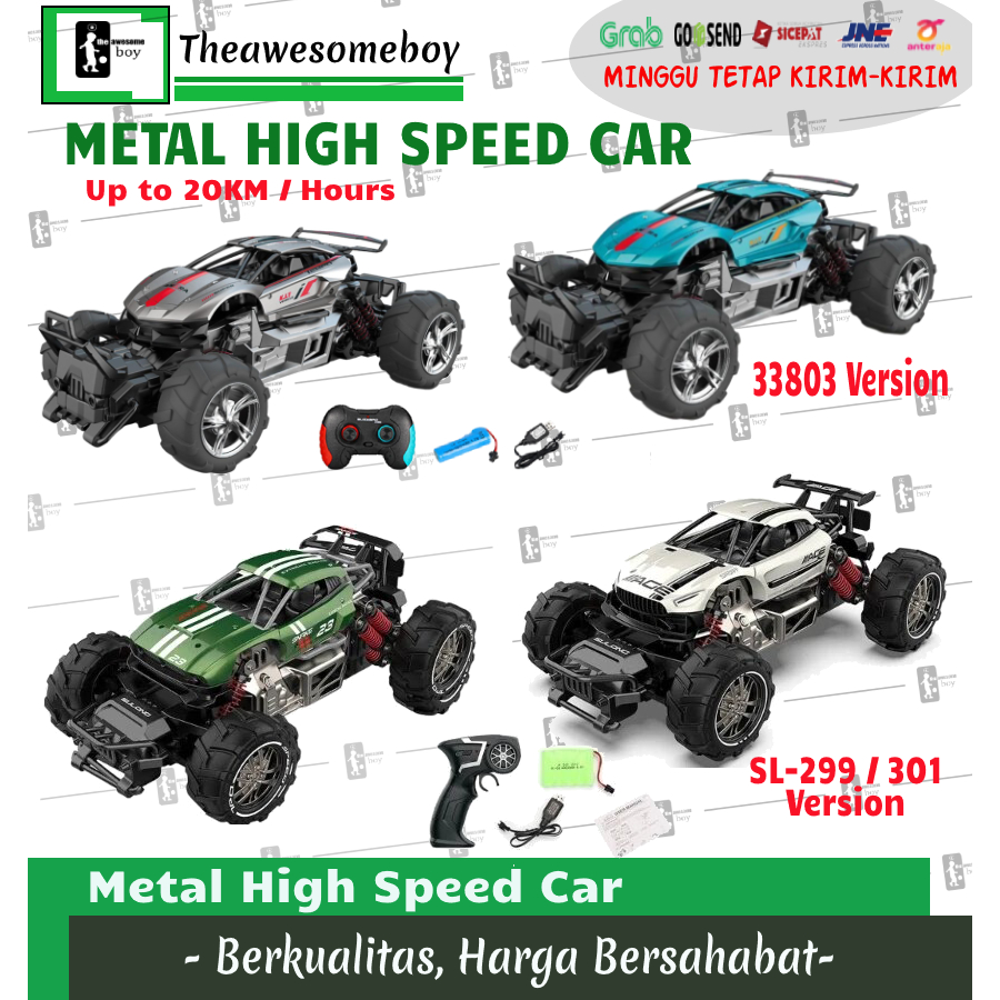 HaoYuan Sulong Toys 1:14 High Speed Metal Car RC 2.4Ghz Mobilan Offroad