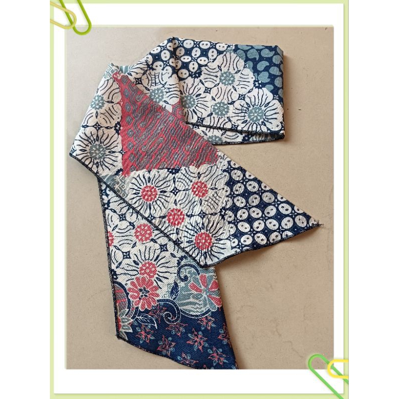 Syal Batik biru modern / Syal biru / Souvenir