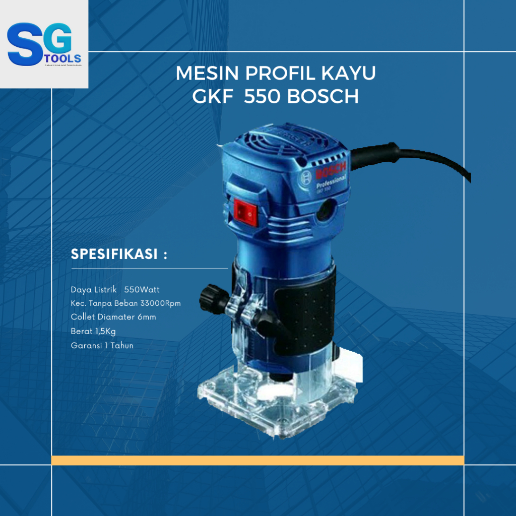 Mesin Profil kayu bosch Router GKF 550