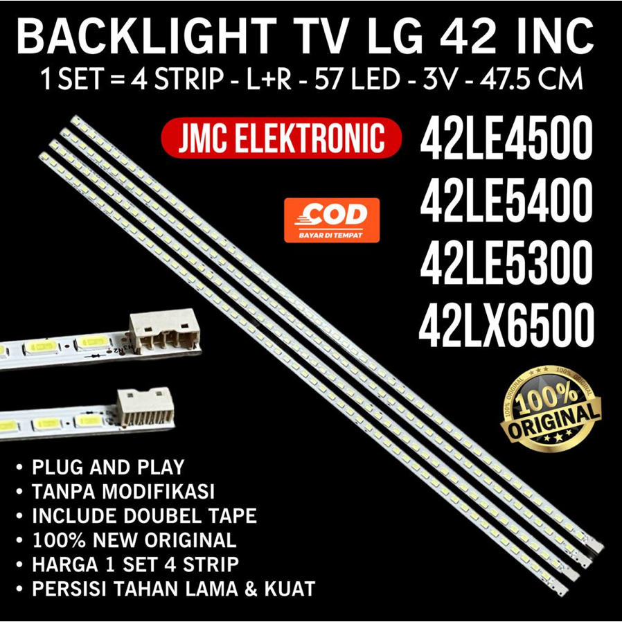 BACKLIGHT TV LED LG 42 INC 42LE4500 42LE5400 42LE5300 42LX6500 42LE 42LX