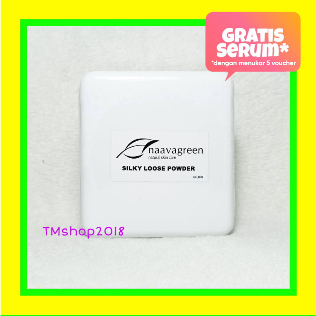 Naavagreen Silky Loose Powder 14 gram by dr Fredi Setyawan Original Skincare Makeup Bedak Wajah Tabu