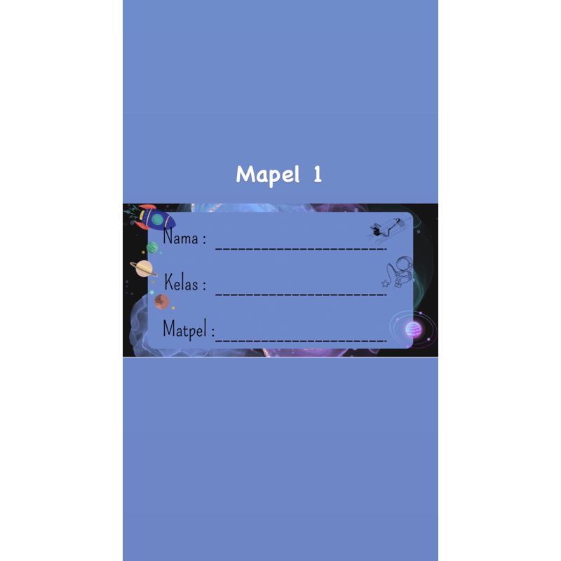 

Stiker buku sekolah/mata pelajaran sekolah