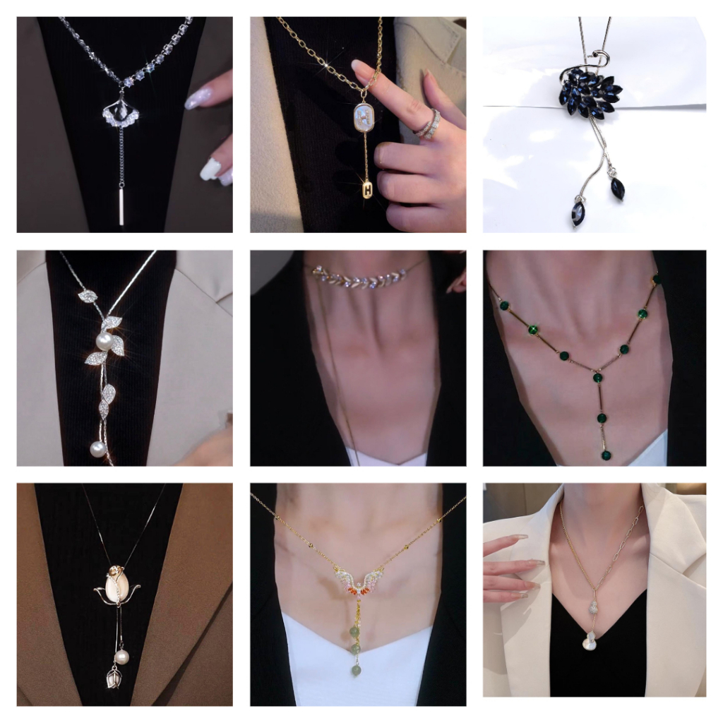 Kalung Simple Korea All Match model korea simple elegant steel titanium gold necklace glam