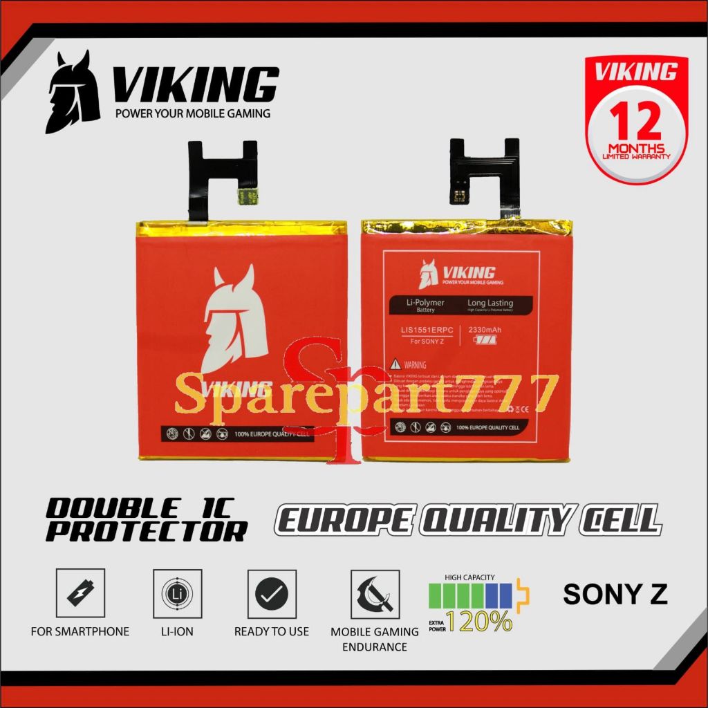 Baterai Viking Double Power LIS1551ERPC / Sony Xperia Z / M2 / E3 / C6603 / C6602 / C6616 / C6606 - 