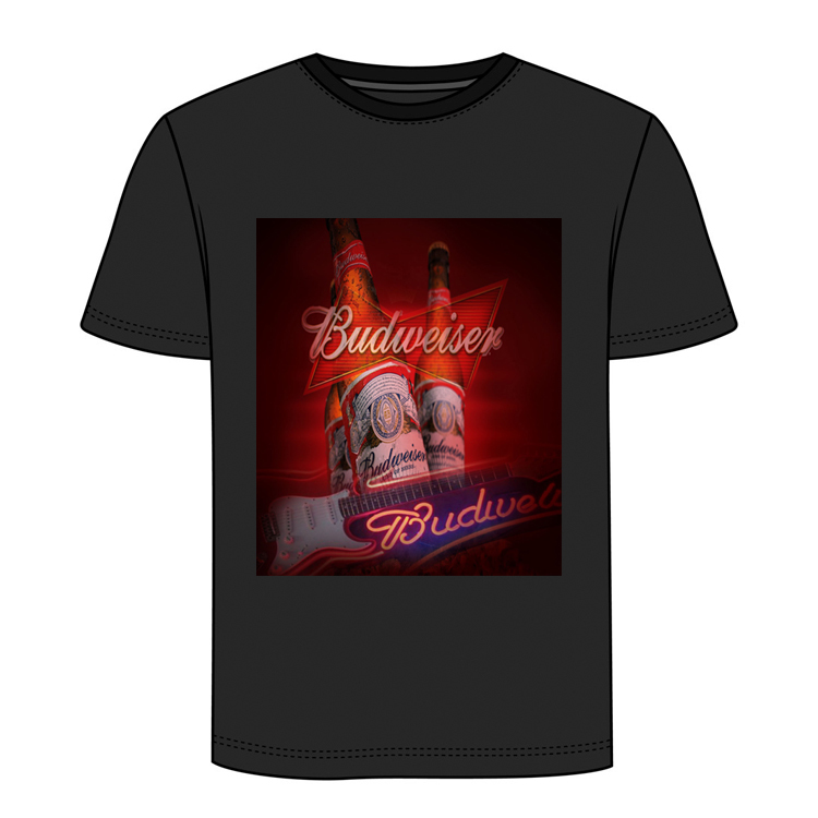 Kaos Budweiser Tshirt Casual Bahan Katun