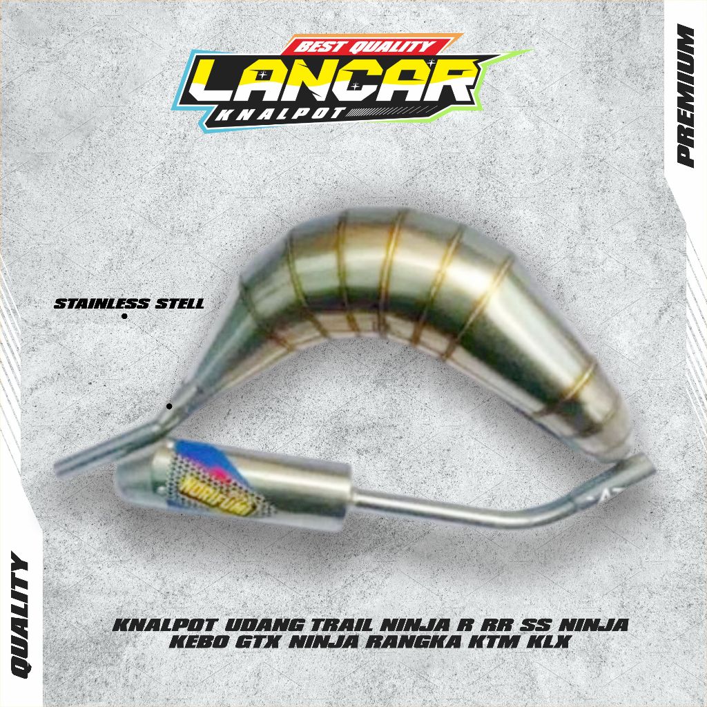 KNALPOT UDANG TRAIL NINJA R RR SS NINJA KEBO GTX NINJA RANGKA KTM KLX
