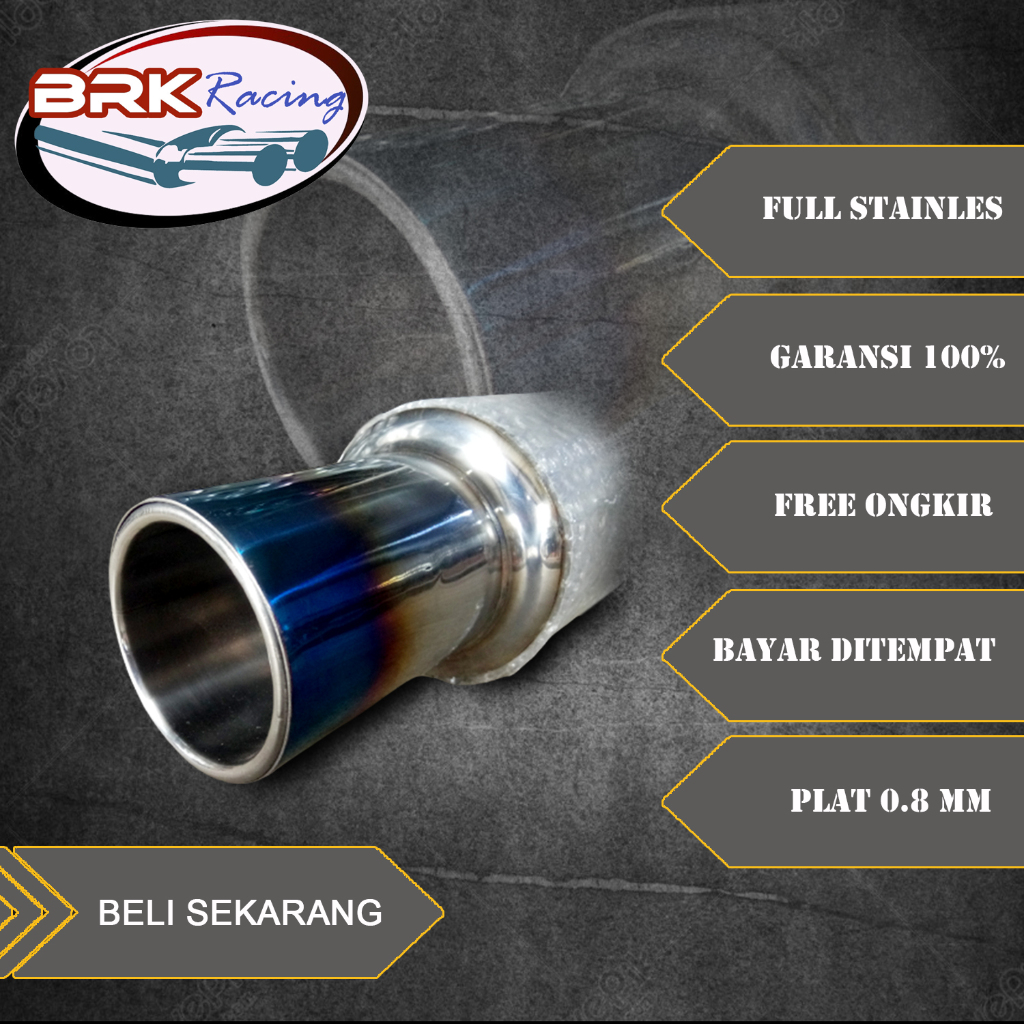 Knalpot Bass Adem/Empuk Racing Mobil Universal Full Stainles