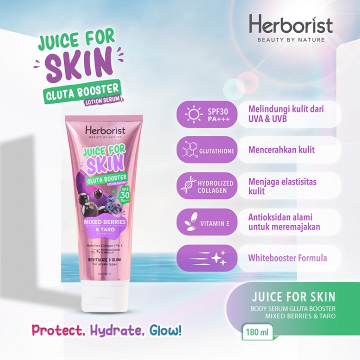 Herborist Juice For Skin Gluta Booster Lotion Serum SPF 30 PA++ 180ml