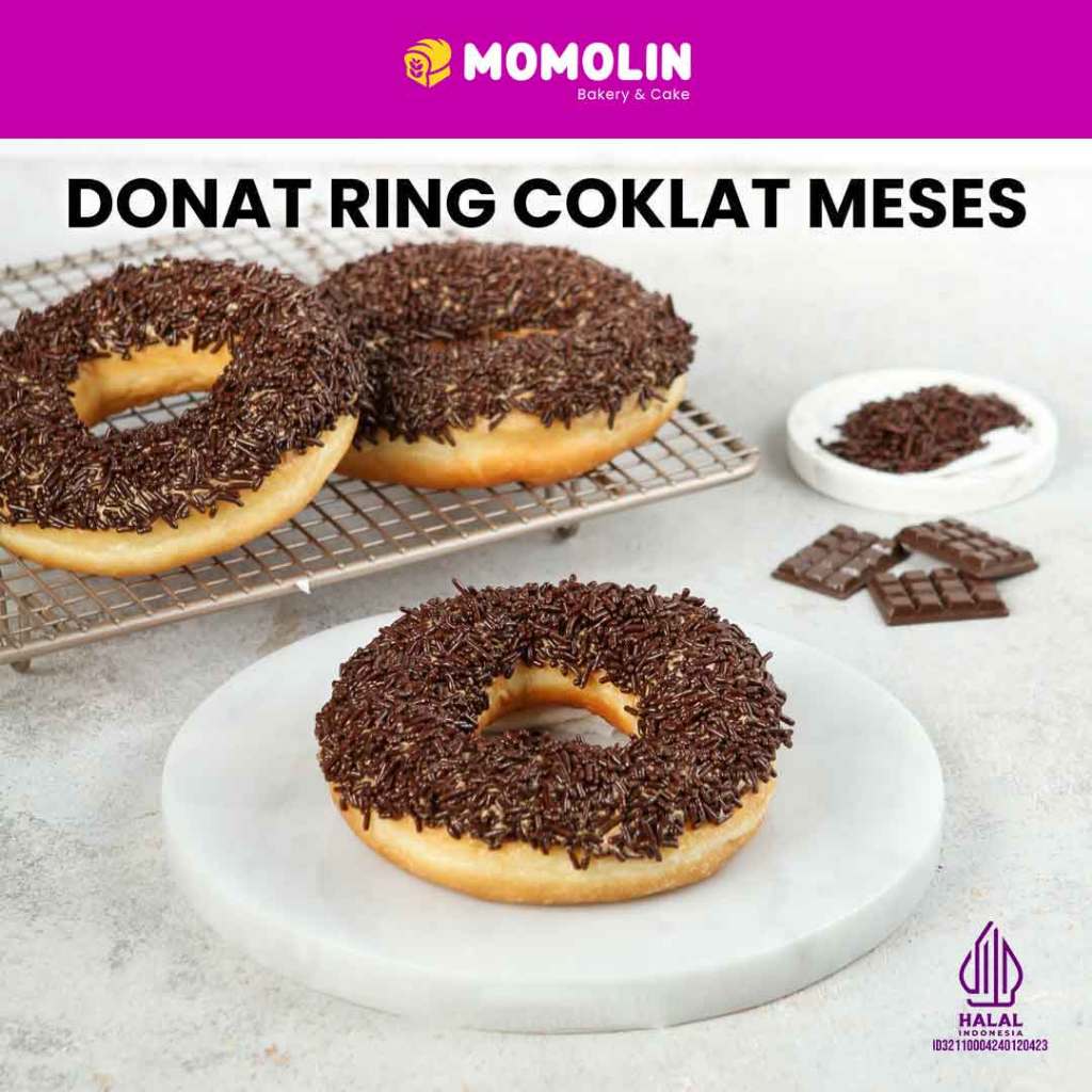 

Momolin Bakery Donat Ring Coklat Meses | Meses Ceres | Roti Kue Donat