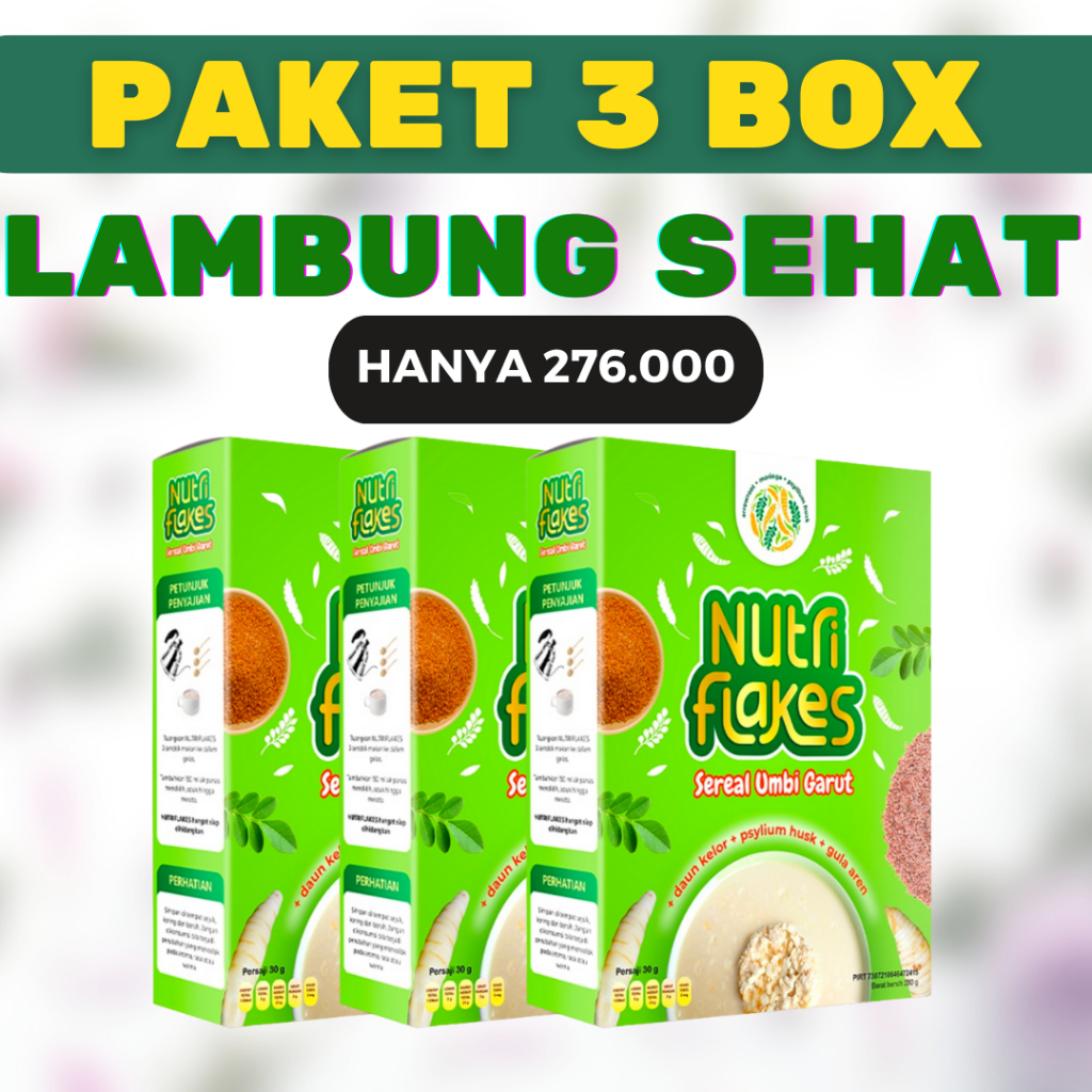 

NUTRIFLAKES 3 BOX - Aman Untuk Dikonsumsi Setiap Hari - Bahan Herbal