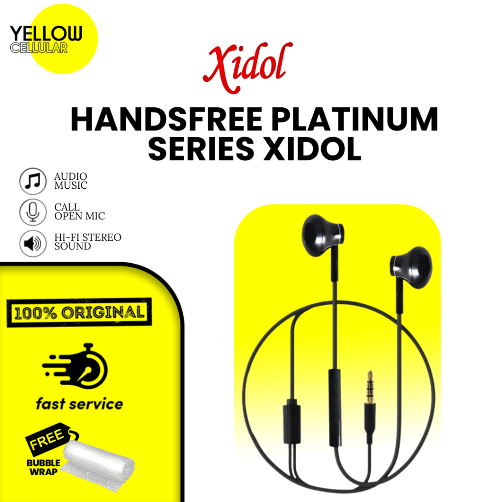 HANDSFREE IDOL PLATINUM SERIES - METAL EARPHONE HEADSET EARPHONE MURAH SUPER BASS HANDSFREE
