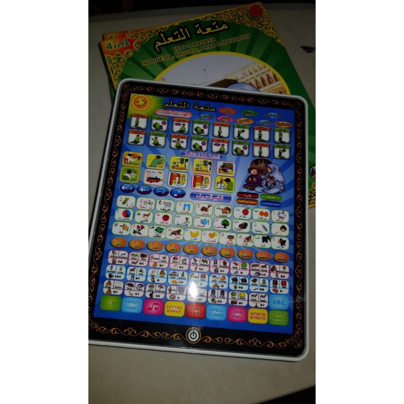 Mainan tab ipad anak 4 bahasa