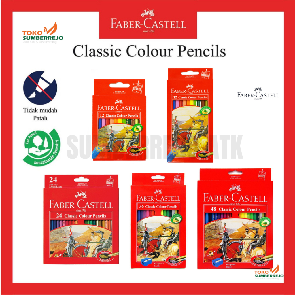 

Pensil Warna Faber Castell / Krayon / Pewarna Faber Castell Clasic 12 24 36 48 Warna