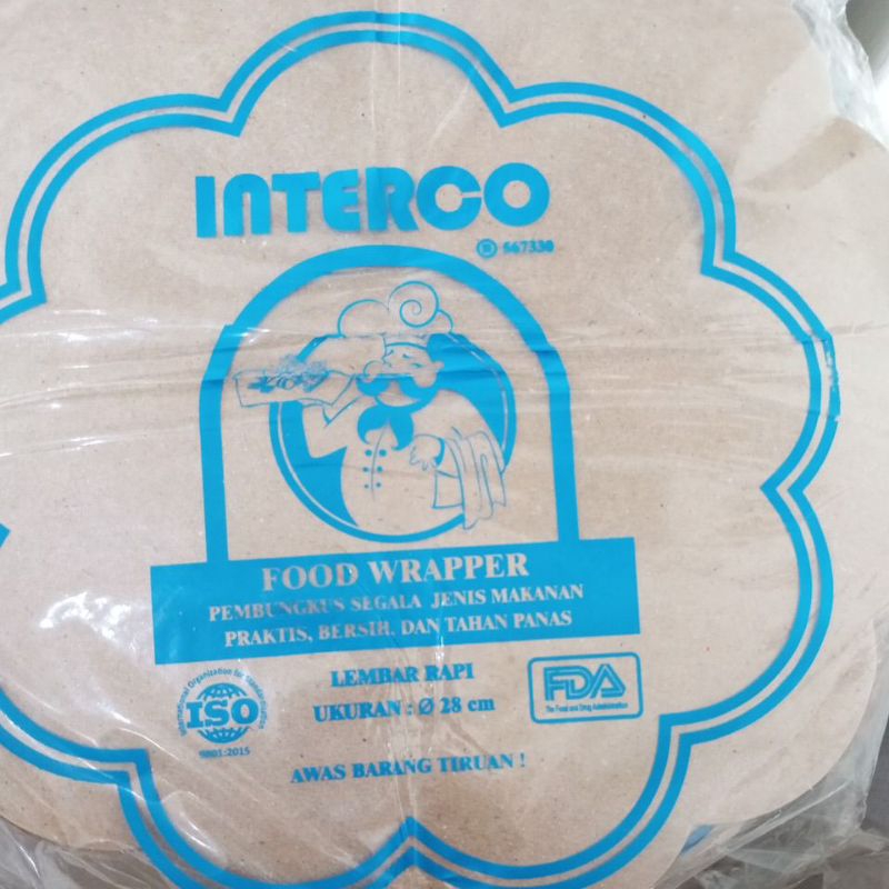 kertas nasi bulat diameter 28 cm