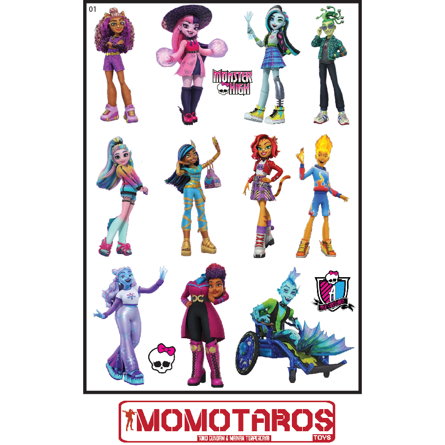 

Sticker murah antiair transparan Monster High 1 pc