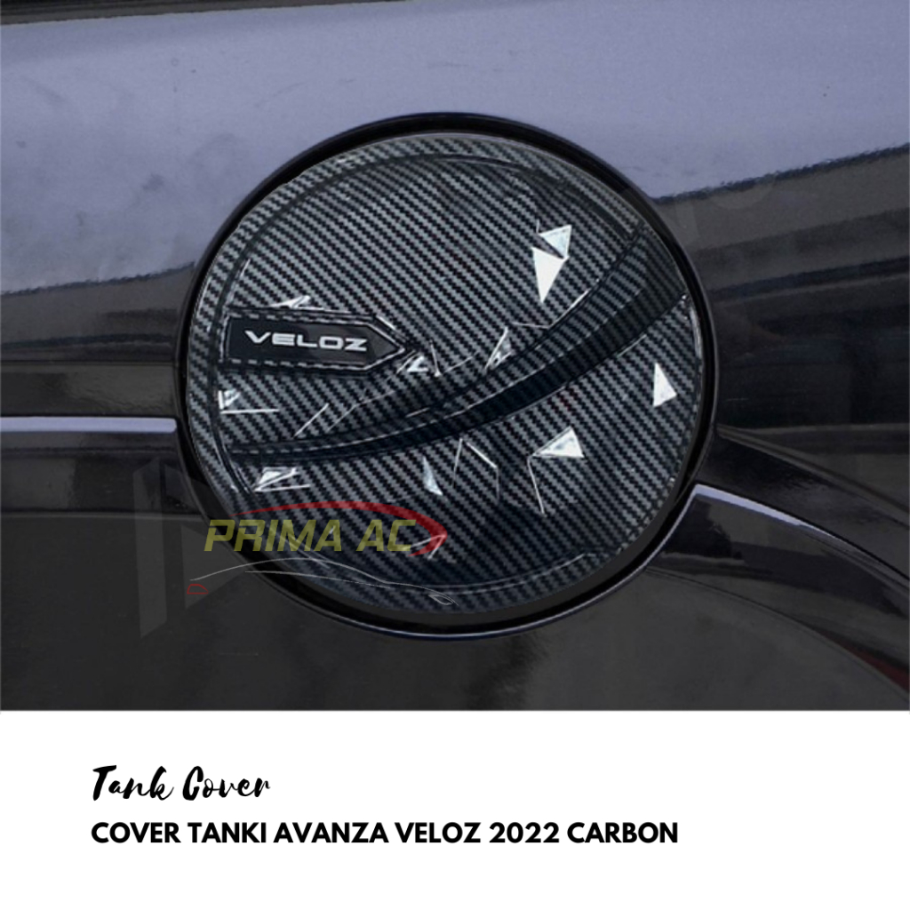PROMO/CUCI GUDANG Avanza Veloz 2022 Cover Tutup Bensin Tank Cover Luxury Black Carbon Aksesoris Avan