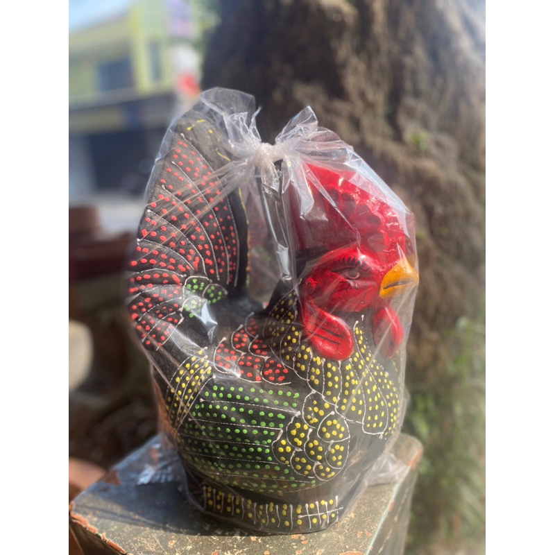 celengan ayam besar keramik tanah liat