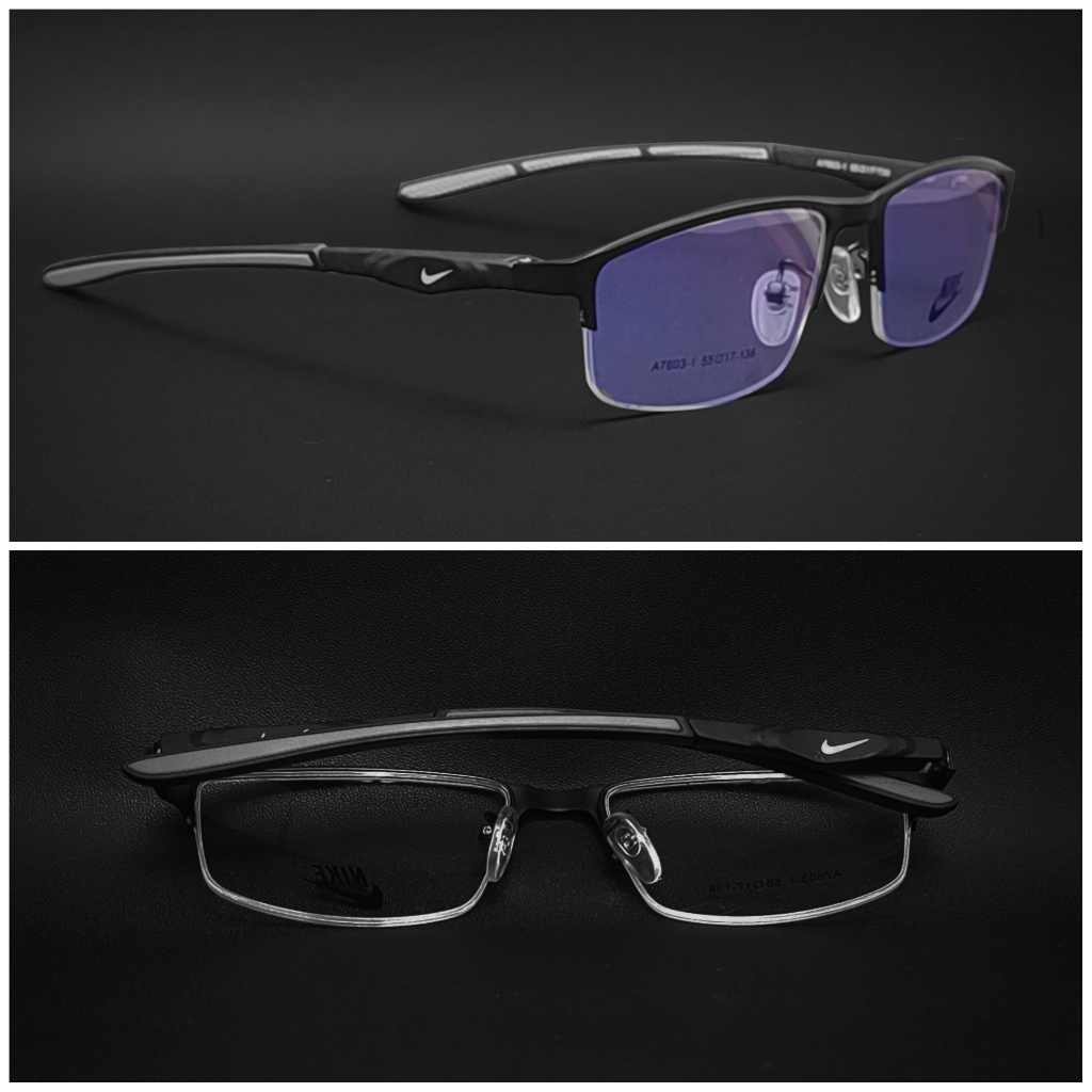 KACAMATA FRAME NIKE 7603 MINUS/PLUS PHOTOCROMIC BLUERAY BLUECROMIC PROGRESIF PRIA/WANITA KEREN