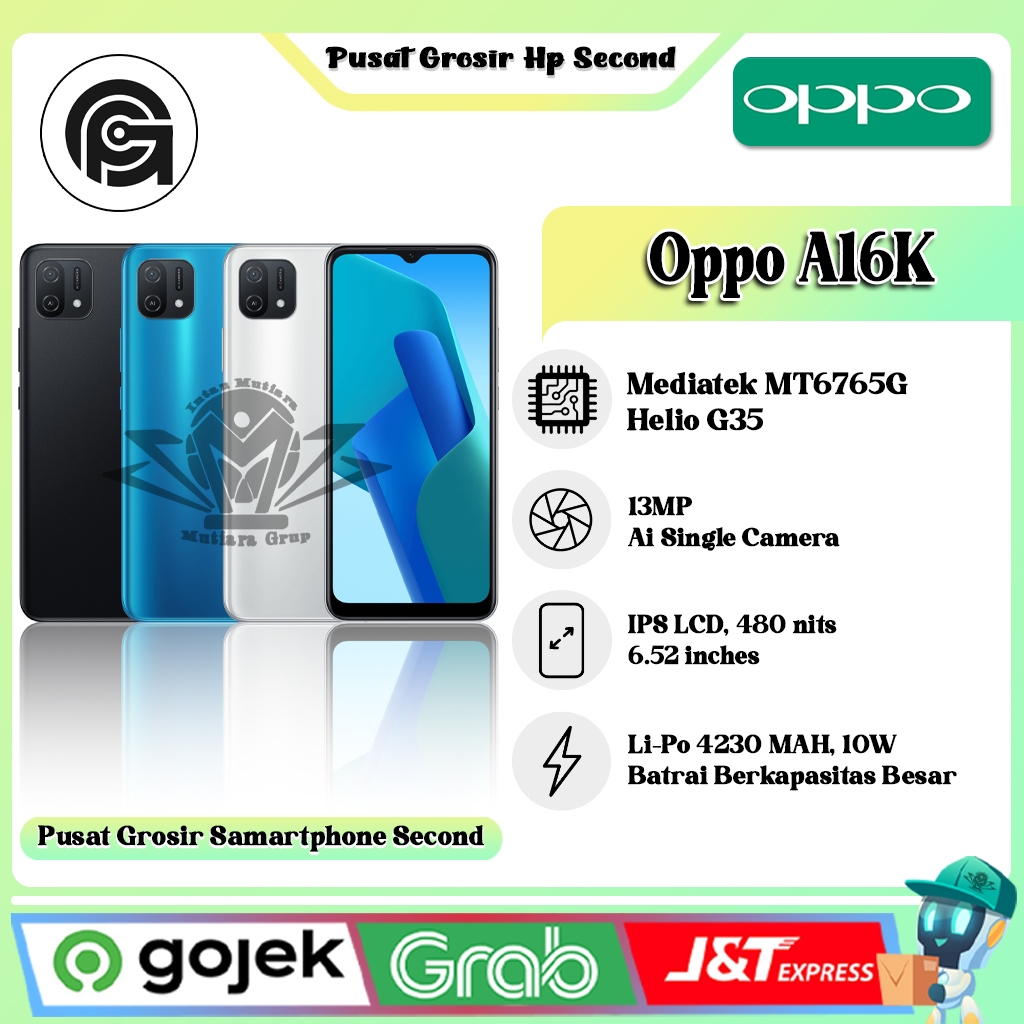 Oppo A16K Ram 4 Rom 64GB (Second)