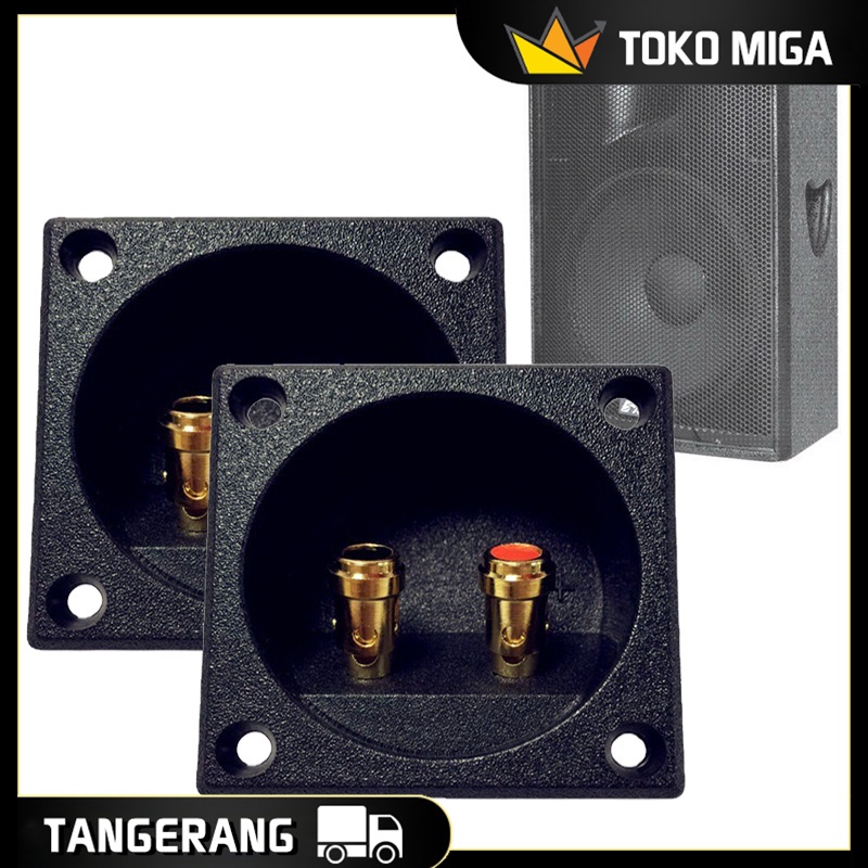 50MM Terminal Bulat Box Speaker Atau Terminal Speaker Gold Biding Pos Terminal Speaker / Terminal Sp