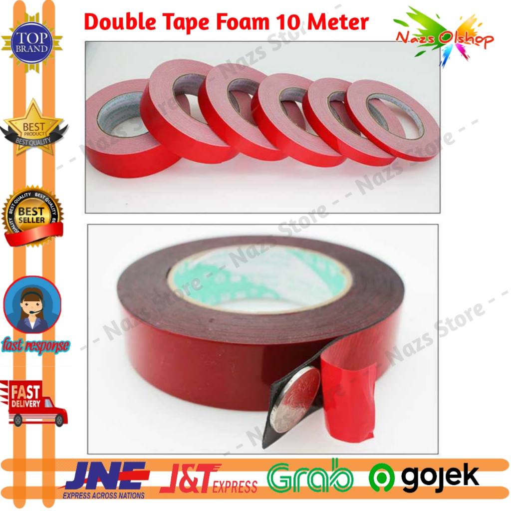 

Taffpack Tape Lakban Double Tape 3M Foam Serba Guna Panjang 10 Meter