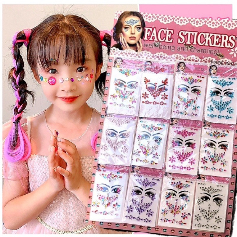 

STICKER FACE KIDS STIKER WAJAH PESTA ANAK DEWASA HALLOWEEN HALOWEN HALOWIN