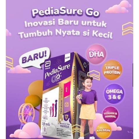 

Pediasure Go / Susu Pertumbuhan Formula UHT Coklat 110 ml