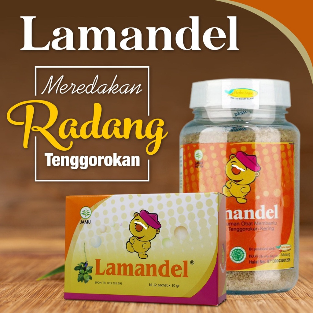 

Lamandel Botol 200gr/ Lamandel Obat Herbal Amandel & Nyeri tenggorokan