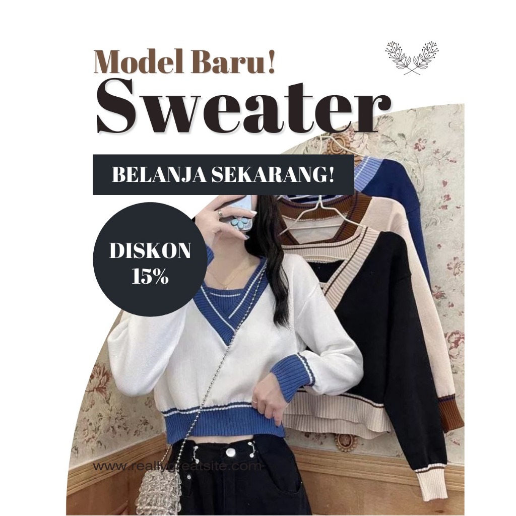 SWEATER CROP TOP KOREA