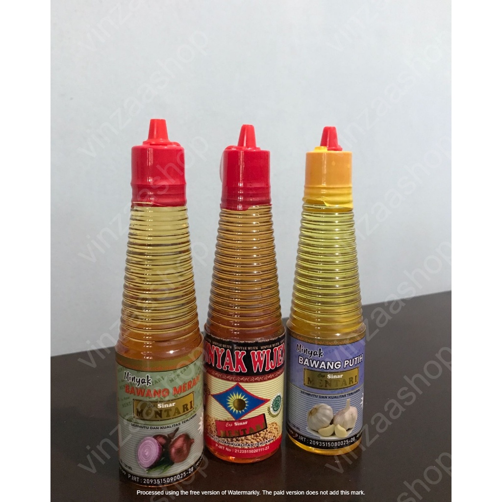 

Minyak Penyedap Masakan Cap Sinar Mentari (Minyak Bawang Putih, Minyak Bawang Merah, Minyak Wijen) HALAL