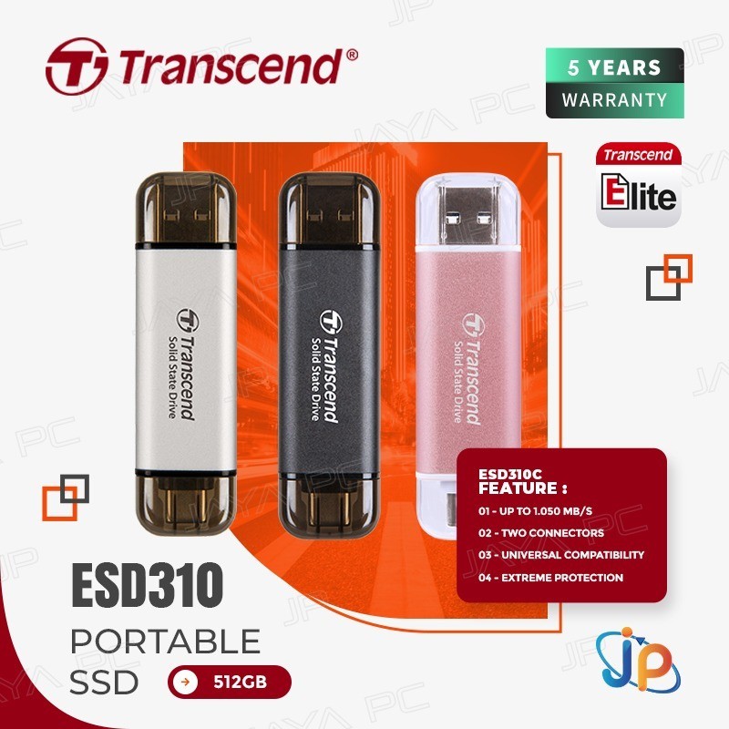 Transcend SSD Portable ESD310 512GB - 512 GB USB 3.2 Type C