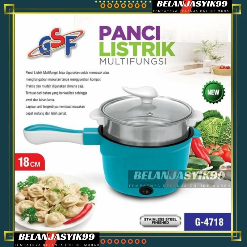 PANCI LISTRIK GSF G-4718 / PANCI LISTRIK MULTIFUNGSI GSF 4718 / PANCI LISTRIK SERBAGUNA 18CM / ELECT