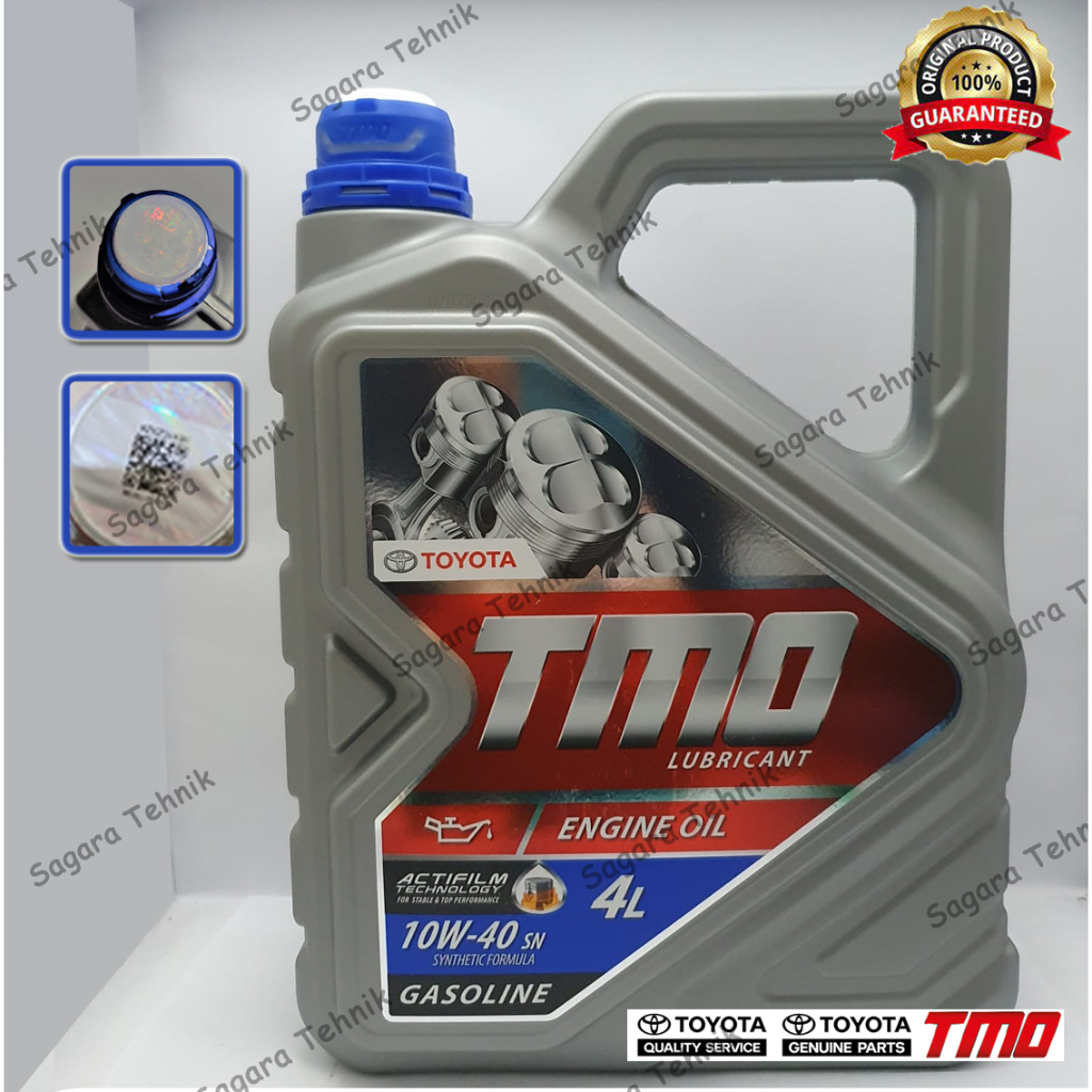 Oli Mesin Mobil TMO TOYOTA 10W-40 4 Liter Bensin Biru 4Liter 4L 10W40 10W 40  Full Sintetik