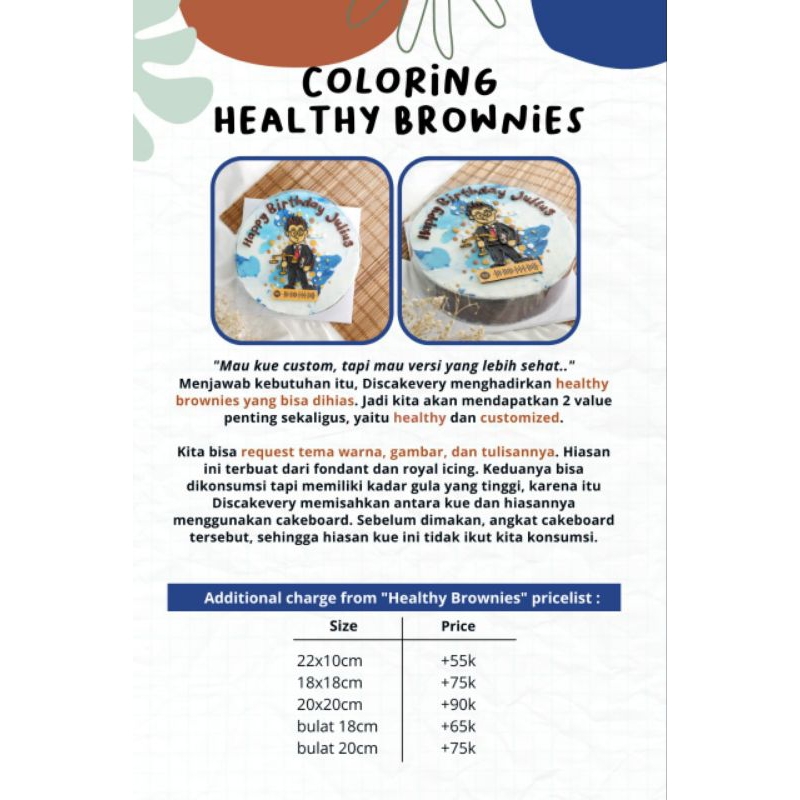 

Additional Custom Design Healthy Brownies