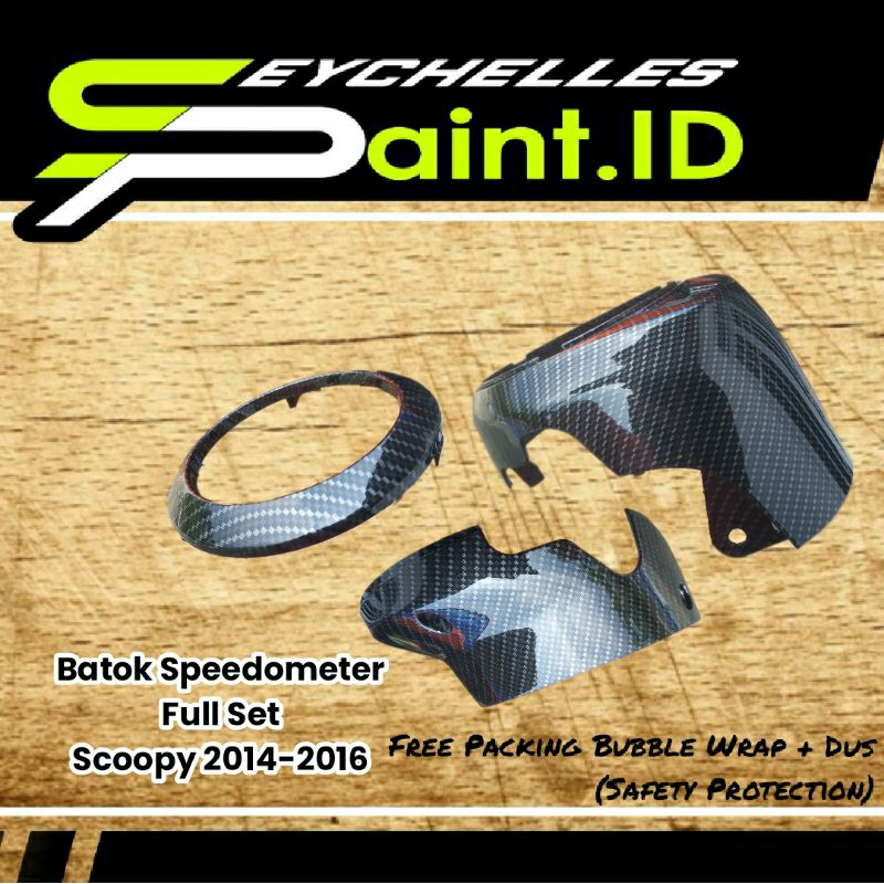 Cover Carbon Batok Speedometer Scoopy FI 2014 - 2016 Motif Kevlar