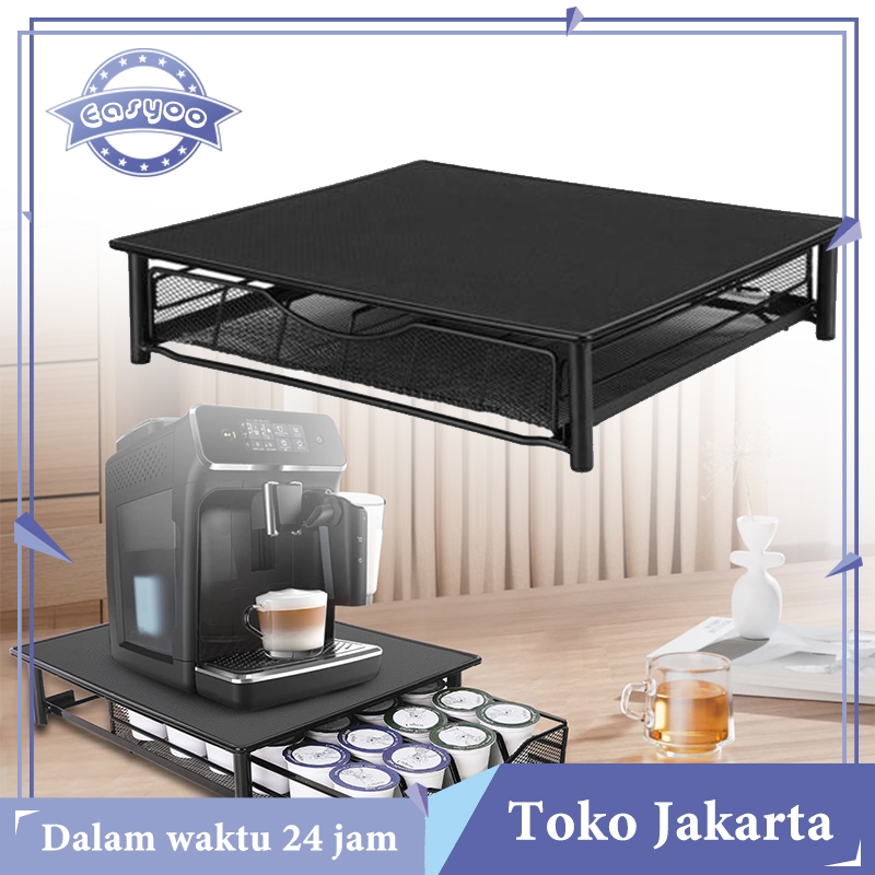 Tempat Kopi Nespresso Coffee Capsule Storage Drawer Hitam Holder Rak Kapsul Nespresso