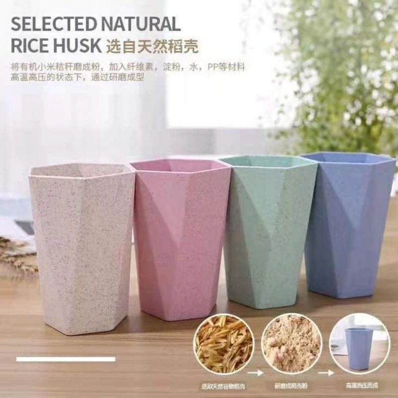 Gelas Jerami Warna Pastel Plastik