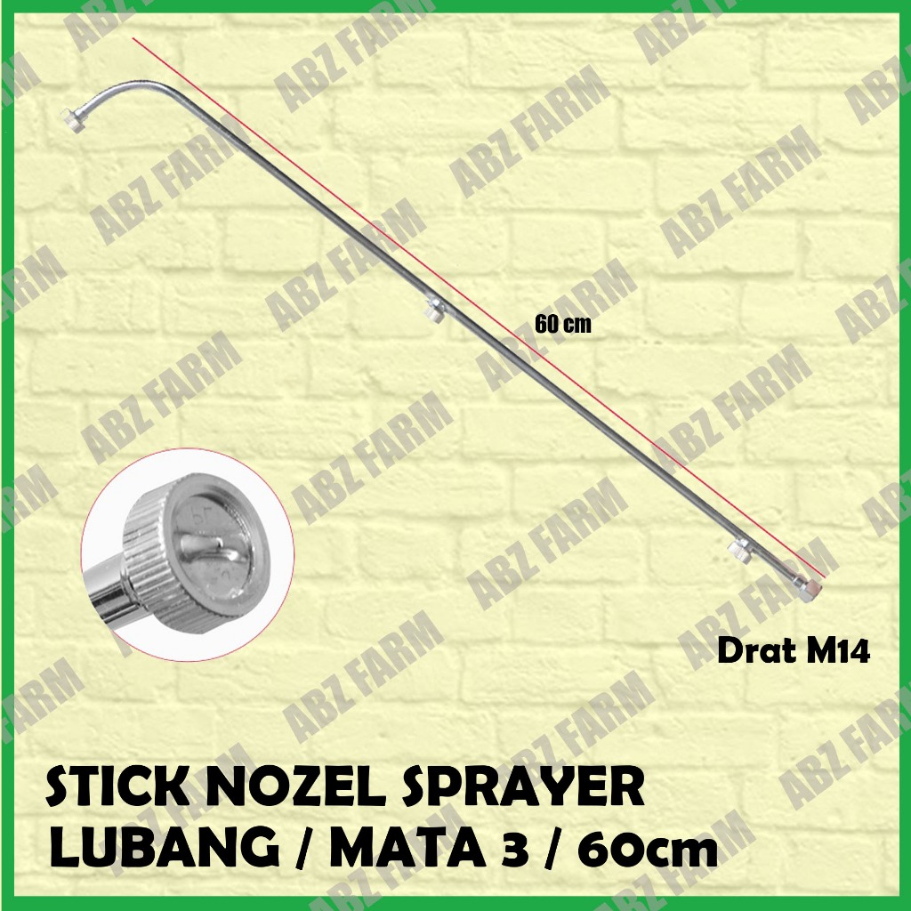 Nozel / Stik sprayer tangki elektrik 3 mata stainless steel